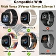 thumbnail image 2 of REQO Braided Magnetic Bands Compatible with Fitbit Versa 4/Fitbit Versa 3/Sense 2/Sense 1,Soft Stretchy Elastic Nylon Sport Loop Strap for Women Men, 2 of 7