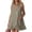Army Green, variant on Women's Vertical Striped Dress, Casual Sleeveless Zip-up V Neck Mini Dress, Ruffle Hem Shift Summer Sundress with Pockets