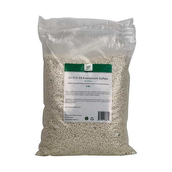 Ammonium Sulfate Fertilizer 21-0-0-24 - 25 lb Bag - Lawn, Garden & Crop Nutrient - Promotes Healthy Green Growth - Bulk Size Available