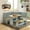 Grey, variant on Meeyar Breakfast Nook Corner Dining Table Set with Storage, Modern Reversible Indoor Kitchen Table with Bench Seats 3-5, Blak