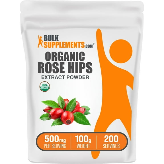 BulkSupplements Rosehip Extract Powder - 500mg per Serving - 100 Grams (3.5 oz) - 200 Servings
