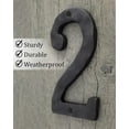 thumbnail image 6 of MY VINTAGE FINDS 5.5 Inch Metal Black House Number 5, 6 of 8