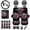 American Flag Flower, variant on Butterfly Flower Moon Car Seat Covers Set with Steering Wheel Protector/Seat Belt Shoulder Pad/Armrest Cover/Headrest/Shift Knob & Handbrake Covers/Cup Coasters/Keychain,18 Packs