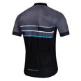 thumbnail image 3 of Maillot de ciclismo de manga corta, ligero, transpirable y con cremallera completa, para hombre, color gris y negro, 3 of 4