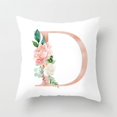 thumbnail image 1 of Valentine's Day Gift Nordic Pink Rose 26 English Letters, Pillow Cover, Sofa Cushion Cover, 45 * 45cm, Letter D, 1 of 6