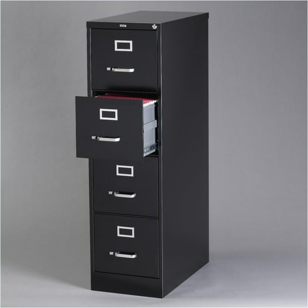 Pemberly Row 4 Drawer 26 5 Deep Letter File Cabinet In Black