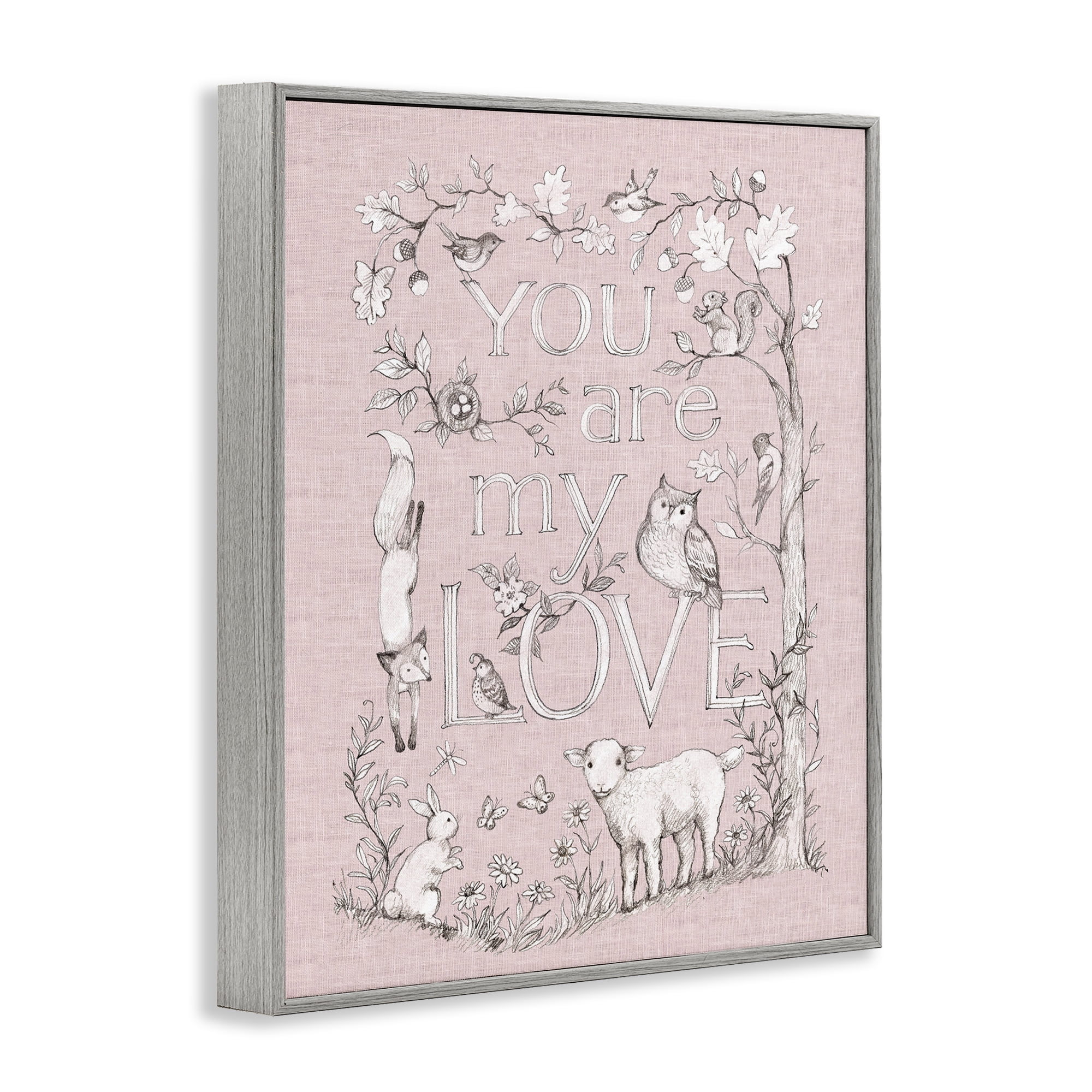 Stupell Industries You Are My Love Gray Framed Giclee Art, design by Susan Winget