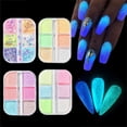 thumbnail image 2 of Arte 6 Colores Polvo De Uñas Luminoso En La Oscuridad Pigmento De Neón Lentejuelas Arte De Uñas Brillo Suministros De Decoración De Uñas Para Mujeres Y Niñas, 2 of 8