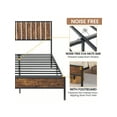 thumbnail image 4 of Brown Double bed Full Bed Frame With Headboard, 14 Inch Platform Metal Bed Frame, Noise-Free, No Box Spring Needed, Rustic Brown (Full), 4 of 6