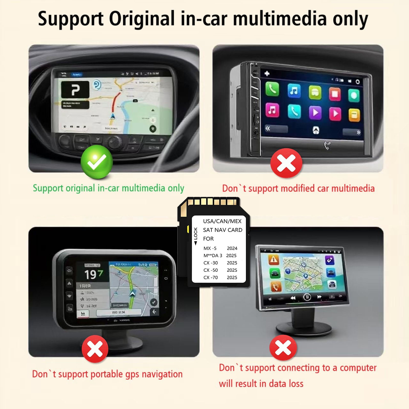 Latest Navigation SD Card Compatible with 2025/2026-3,2024/2025/2026-MX-5,2025/2026-CX-30, 2025/2026-CX-50, 2025/2026-CX-70,
