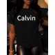 thumbnail image 1 of 1pc Women's Casual Fashion Letter Printed T-shirt - Round Neck, Short Sleeve, Suitable for Summer and Spring, Women's Clothing, 1 of 4