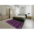 thumbnail image 5 of Ahgly Company Machine Washable Indoor Round Transitional Dark Magenta Purple Area Rugs, 3' Round, 5 of 7