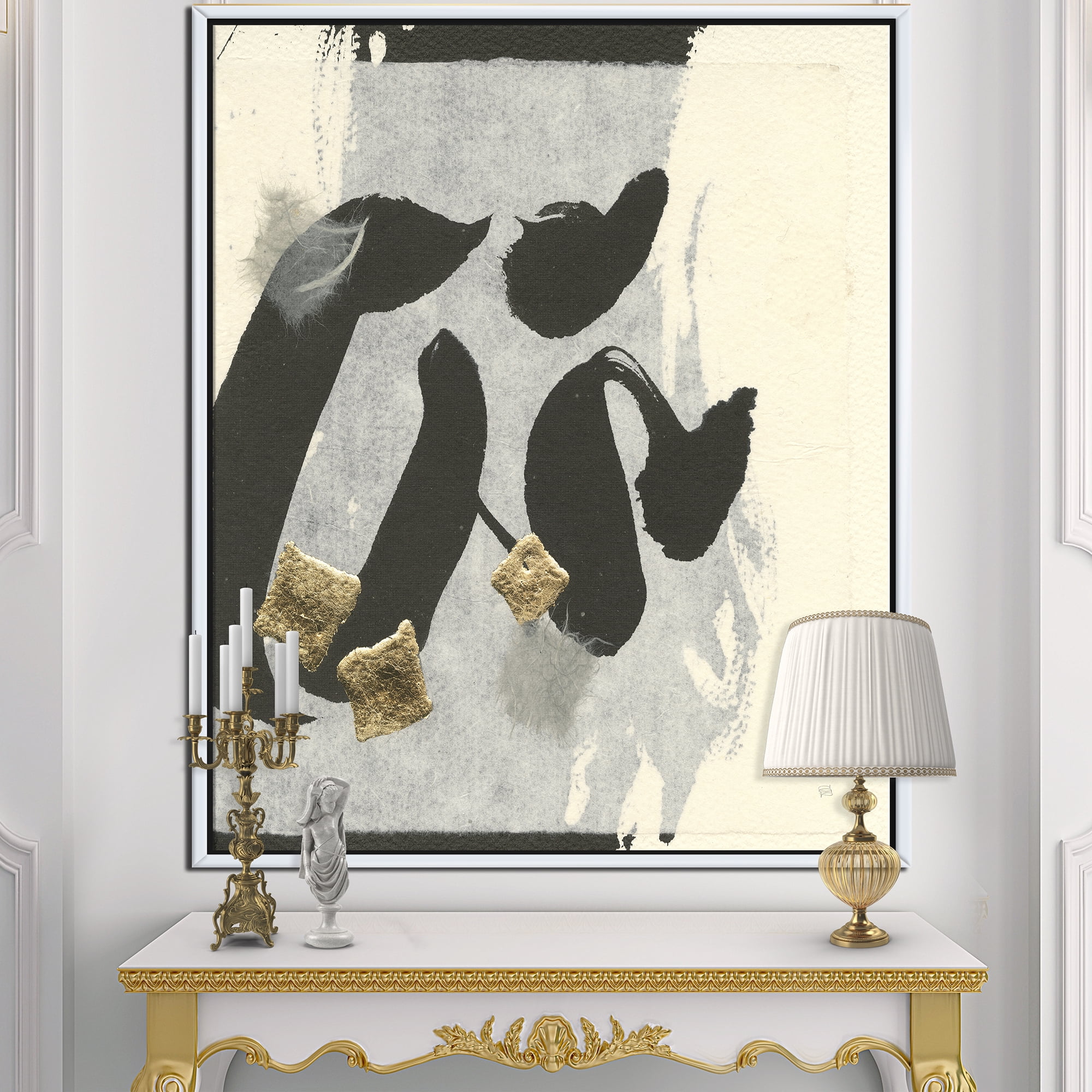 Designart ' Glam Collage I ' Modern & Contemporary Framed Canvas