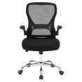 thumbnail image 2 of Scranton & Co Black Mesh Back Chair with Fabric Seat and Chrome Base, 2 of 10