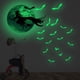 thumbnail image 2 of Pegatinas creativas de pared de murciélago bruja que brillan en la oscuridad de Halloween, pegatinas de pared fluorescentes decorativas para sala de estar y dormitorio, 2 of 5