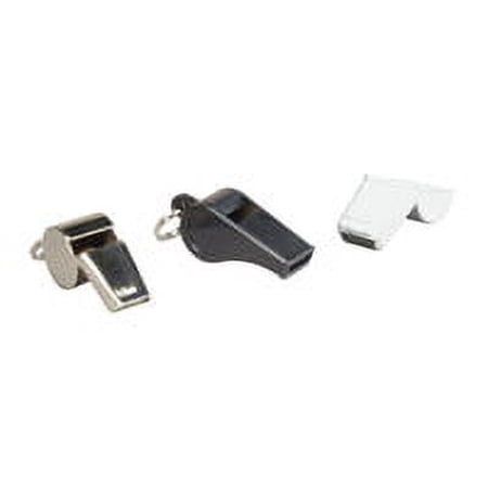 Baumgartens Whistle, 3 in W X 3 in H X 1 in D, Brass, Nickel Plated