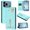 Green, variant on Leather For iPhone 17 Pro Case 【RFID Blocking】Ballet Girl Flip Wallet Leather Case With Card Holder Magnetic Closure Phone Cases Cover,Green,For iPhone 17 Pro