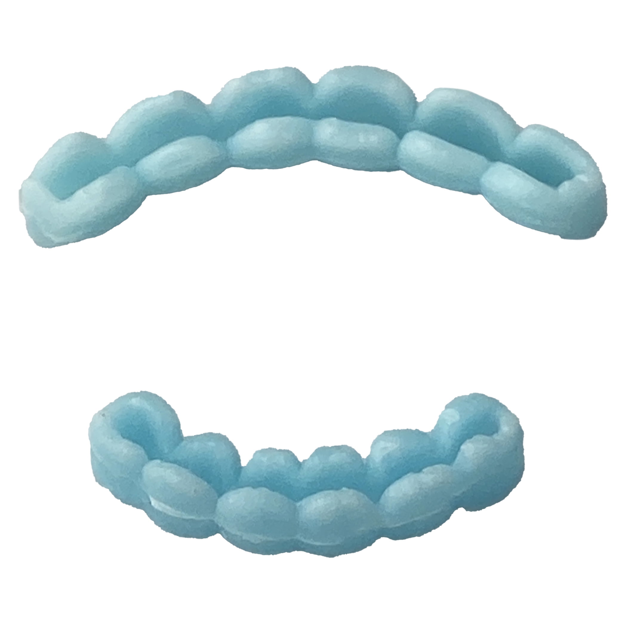 Blue Silicone Grillz Molding Bars Set For Top & Bottom Teeth Premade