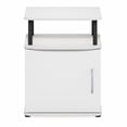 thumbnail image 6 of Furinno JAYA Side Table 2-Tier Shelf w/ Door Cabinet Night Stand White, 6 of 6