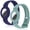 Midnight Blue + Pine Green, variant on 2 Pack AirTag Bracelet for Kids, Adjustable Watch-Style Wristband, Waterproof Silicone AirTag Holder, Anti-Lost GPS Tracker Compatible with Apple AirTag 1st/2nd Gen