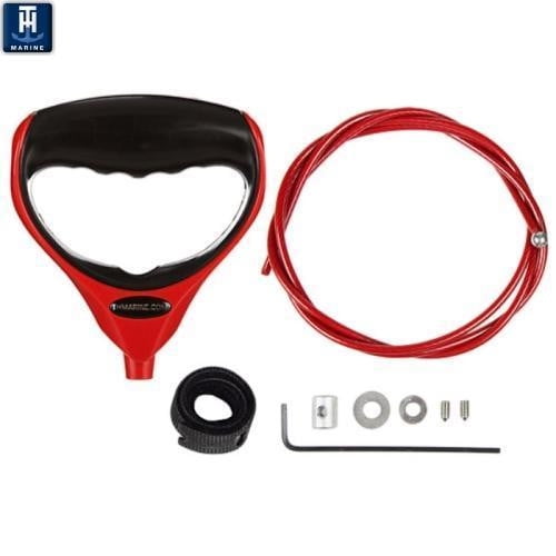 T-H Marine Trolling Motor Handle GFH-1R-DP G-Force; For Use With Trolling Motors; Red; Nylon With Stainless Steel Cable; Single; With Hook-N-Loop Strap
