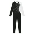 thumbnail image 4 of YONGHS Combinaison de Gymnastique à Manches Longues pour Filles avec Strass Blanc 6, 4 of 7