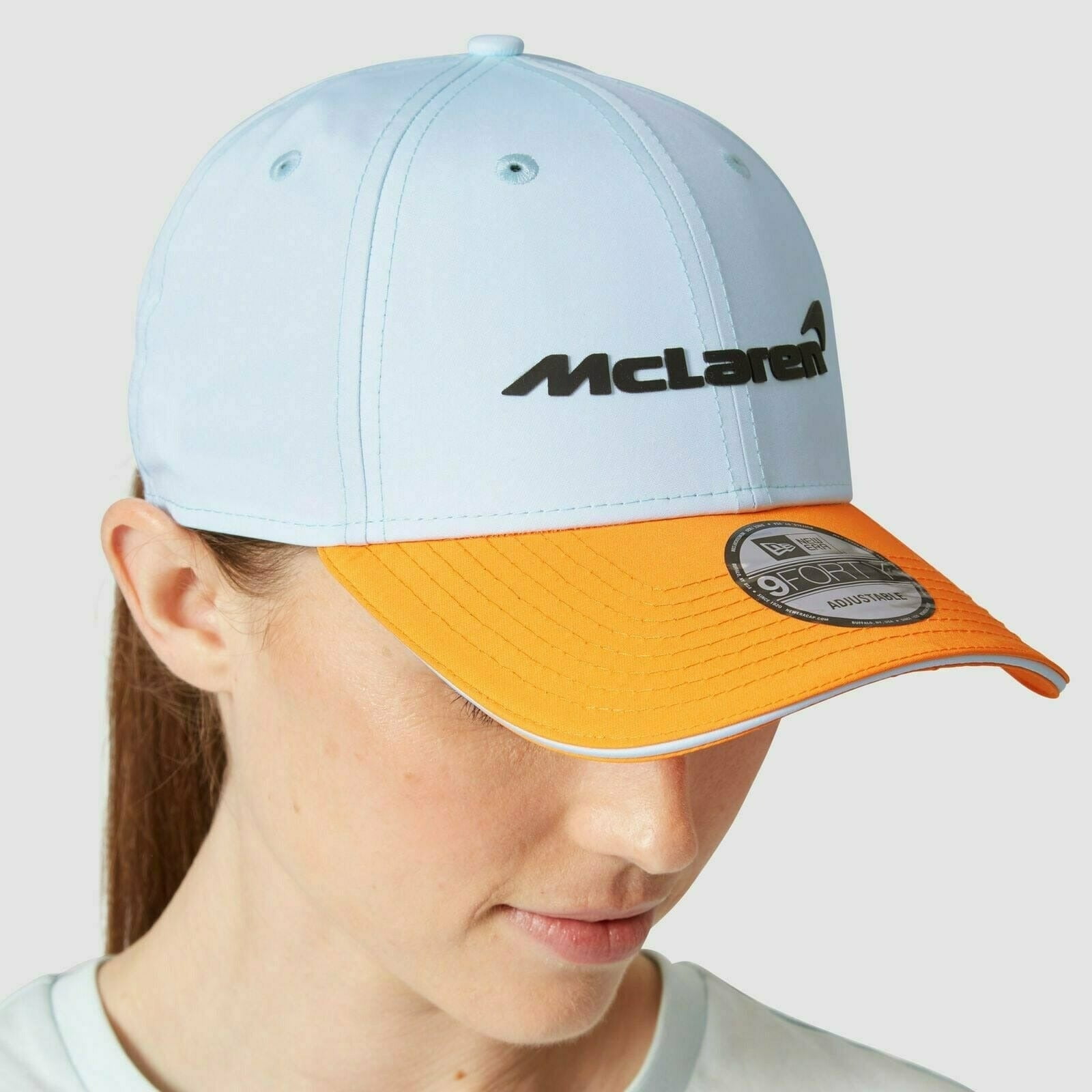 McLaren F1 Essentials New Era 9Forty Gulf Collaboration Baseball Hat - Light Blue