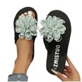 thumbnail image 5 of ATENAR Women Sandals Beach Fashion Sandals for Women Solid Color Womens Shoes White 5.5, 5 of 8