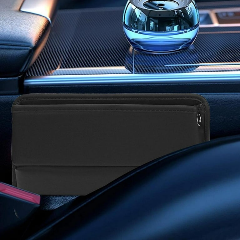 Tohuu Car Filler Universal Car Seat Filler PU Leather Side Pocket Organizer Seat  Crevice Storage Box With Cup Holder For Smartphone Coin Wallet Key  usefulness 
