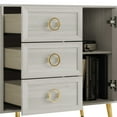 thumbnail image 4 of Castle Place Elegance Sideboard Buffet Cabinet, Light Grey, 4 of 10