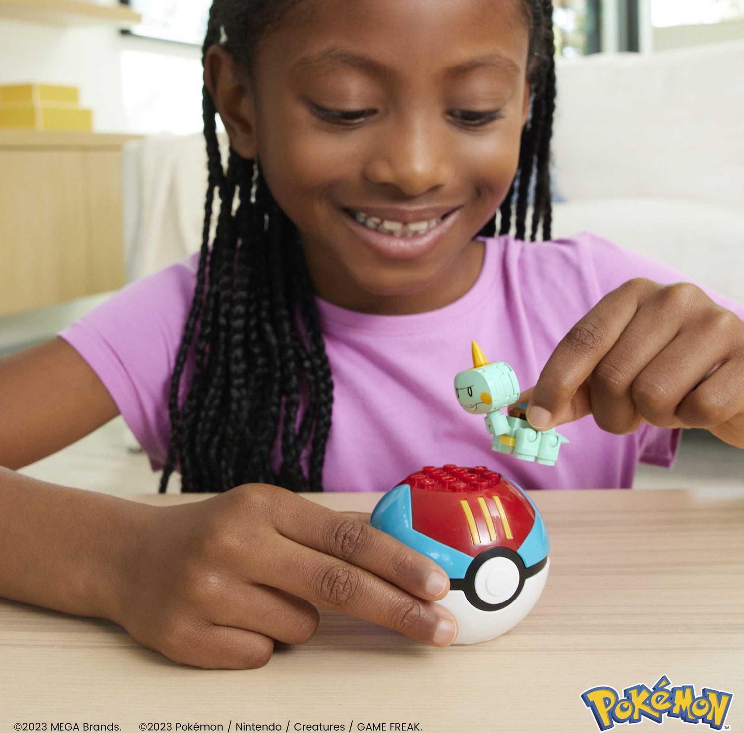 MEGA Pokémon Chewtle Building Toy Kit, Poseable Action Figure with Poké Ball - 22 Pieces