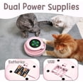 thumbnail image 5 of Cat Toys ORSDA 2-in-1 Interactive Cat Toys for Indoor Cats, Automatic Cat Toy Balls, Ambush Feather Kitten Toys with 6pcs Attachments, Auto On/Off (Cherry Blossom Pink), 5 of 6