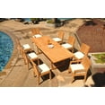 thumbnail image 5 of Grade-A Teak Dining Set: 8 Seater 9 Pc: 94" Mas Rectangle Trestle Leg Table And 8 Maldives Chairs (2 Arm & 6 Armless Chairs) WholesaleTeak #51ML2109, 5 of 6