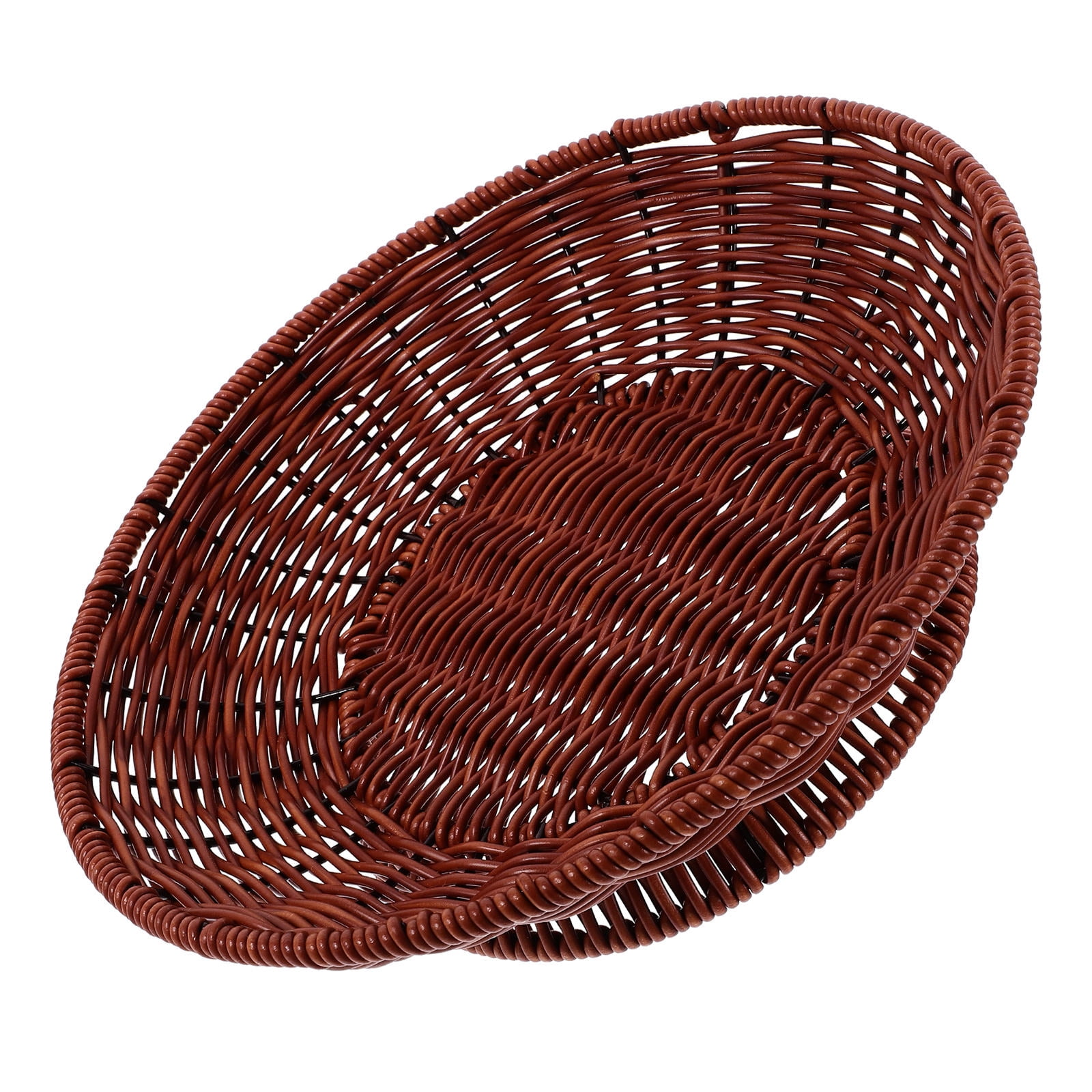 FRCOLOR Simulation Rattan Snack Dish Footed Dried Fruit Plate Snack Plate for Restaurant Home