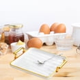 thumbnail image 6 of TISHITA Serving Tray Tea Fruit Storage Tray with Handles Platter Easy to Clean Plate Coffee Table Decor Tray for Kitchen Coffee Table White, 6 of 8