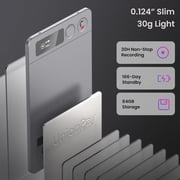 AI Voice Recorder, App Control, AI Analysis & Summarize for for Lectures, Meetings, Calls, 64GB Memory