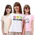 thumbnail image 4 of SPXTREME [3 Pack] Girls Boyfriend Short Sleeve Graphic T-Shirts Junior Teen Tween Tees Sizes 7-18, 4 of 10