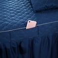 thumbnail image 3 of DOLITY Massage Cosmetic Table Valance Sheet Cover with Hole 73x28inch Blue, 3 of 8