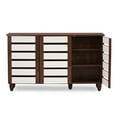 thumbnail image 4 of Baxton Studio Gisela Oak and White 2-tone Shoe Cabinet With 3 Doors, 4 of 6