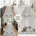 thumbnail image 6 of Findosom 2'x8' Runner Rugs for Hallway Machine Washable Runners Rug,Vintage Runner Rug Non Slip Kitchen Runner Rug Medallion Carpet Runner for Bedroom Laundry Entrance,Gray, 6 of 7