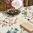 thumbnail image 3 of Oval Fall Bird Floral Tablecloth,Autumn Thanksgiving Oval Table Cloth 60*120inch,Suitable for Kitchen,Dining Room,Restaurant,Dresser Decoration Harvest, 3 of 5