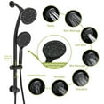 thumbnail image 4 of Multi Function Dual Shower Head- Shower System with 4.7" Rain Showerhead,7-Function Hand Shower,Adjustable Slide Bar,Matte Black,Matte Black Plastic Bath Faucets Freestanding Tub Faucets, 4 of 9