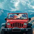 thumbnail image 3 of HUIAOCNG Coconut Tree Windshield Sunshade Car Sun Shade Heat Shield Sunshade Sun Visor Mat for 1997-2017 Jeep Wrangler Rubicon Sahara TJ JK JKU 2/4 Doors, 3 of 6