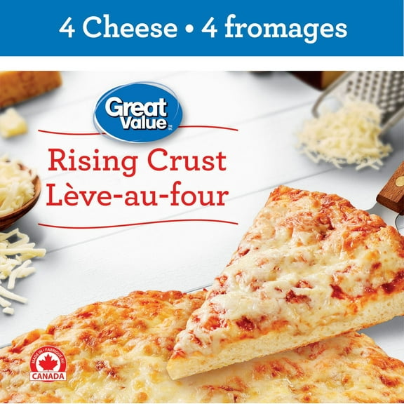 Great Value Rising Crust 4 Cheese Pizza, 632 g