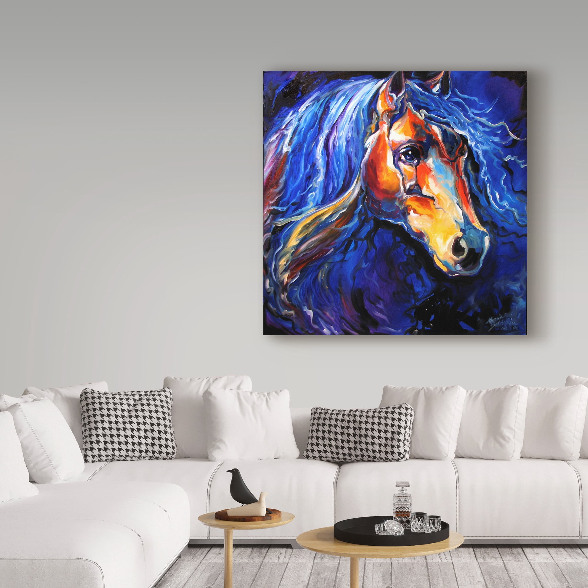 Trademark Fine Art 'Friesian Night' Canvas Art by Marcia Baldwin