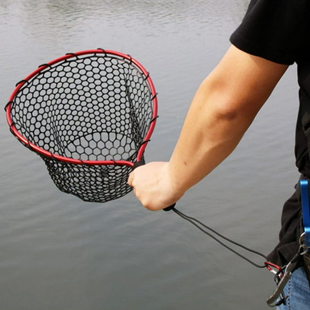 Fishing Net Soft Silicone Fish Landing Net Pole Handle Nets} Cm Fishing  K9J8 