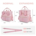 thumbnail image 6 of TOURIT 23 Cans Insulated Lunch Bag Expandable Reusable Lunch Box, Tote Cooler Bag with Double Deck & Leakproof Thermal for Women Men, Work School Picnic Beach, Pink, 6 of 8
