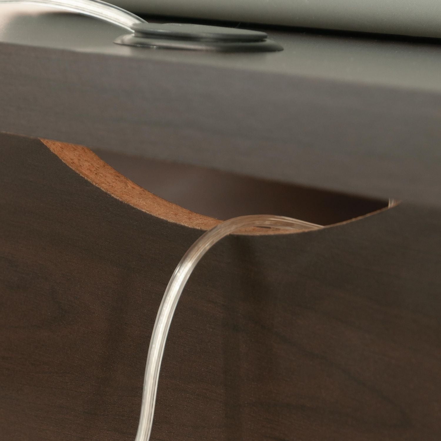 Sauder Summit Station L-Desk, Cinnamon Cherry, 435233