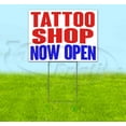 thumbnail image 1 of Tattoo Shop Now Open (18" x 24") Yard Sign, Includes Metal Step Stake, 1 of 6
