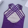 thumbnail image 4 of Miaeowve Tank Leotards for Kids Girls Ballet Dance Practice Sleeveless Crisscross Straps Backless Bodysuit Athletic Dancewear Purple 13-14, 4 of 7